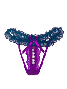 Play with my Pearls! Panties in Purple Pretty Kitty Lingerie Play with my Pearls! Panties in Purple Pretty Kitty Lingerie